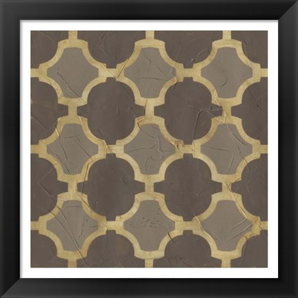 Framed Golden Trellis II Print