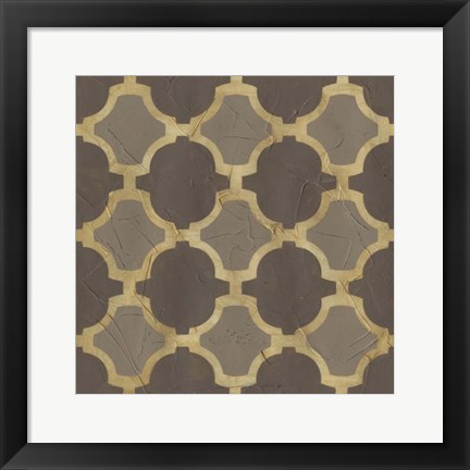 Framed Golden Trellis II Print