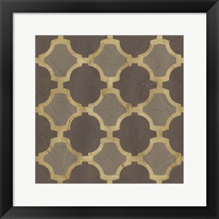 Framed Golden Trellis II Print