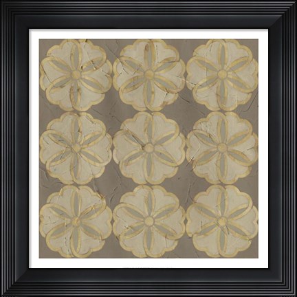 Framed Golden Trellis III Print