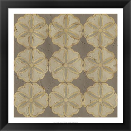 Framed Golden Trellis III Print