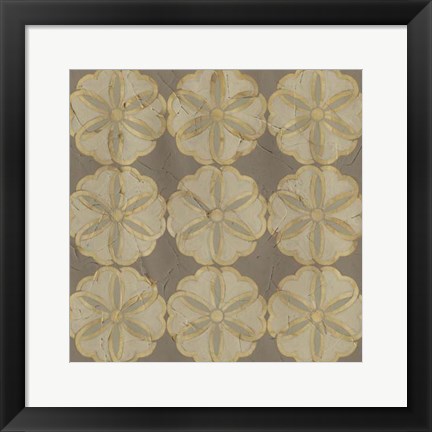 Framed Golden Trellis III Print