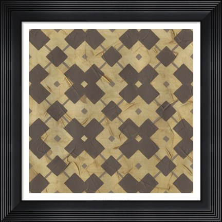 Framed Golden Trellis IV Print