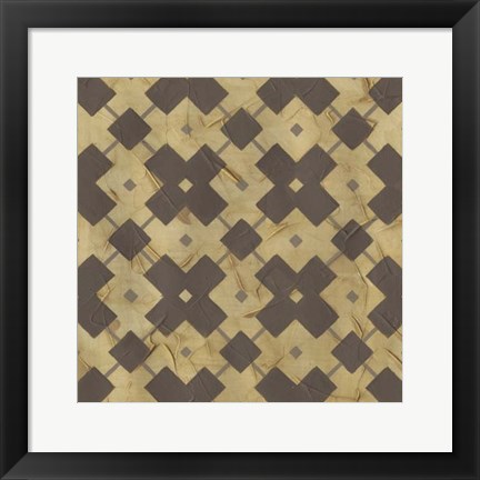 Framed Golden Trellis IV Print