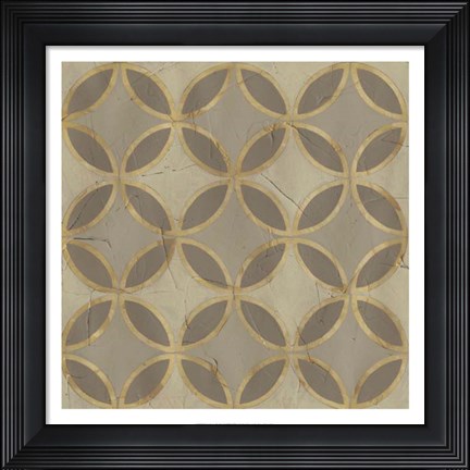 Framed Golden Trellis V Print