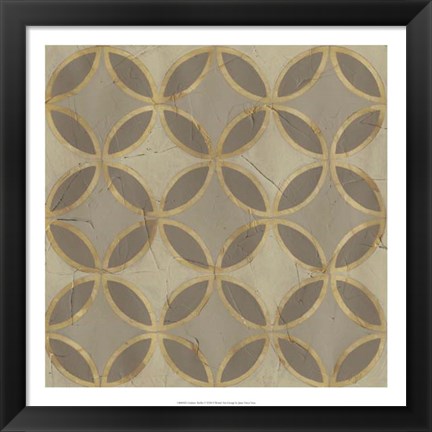 Framed Golden Trellis V Print