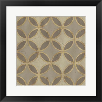 Framed Golden Trellis V Print