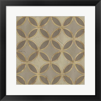 Framed Golden Trellis V Print