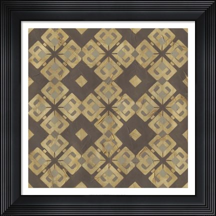 Framed Golden Trellis VI Print