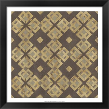 Framed Golden Trellis VI Print