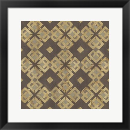 Framed Golden Trellis VI Print