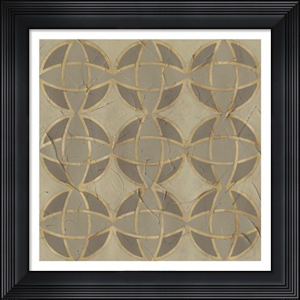 Framed Golden Trellis VII Print