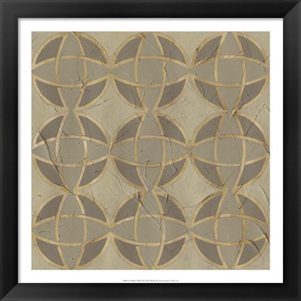 Framed Golden Trellis VII Print