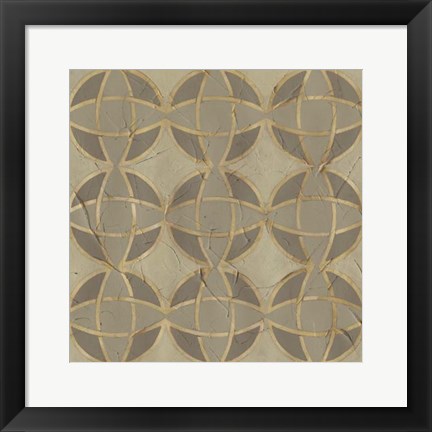 Framed Golden Trellis VII Print