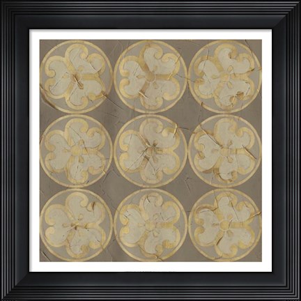 Framed Golden Trellis IX Print