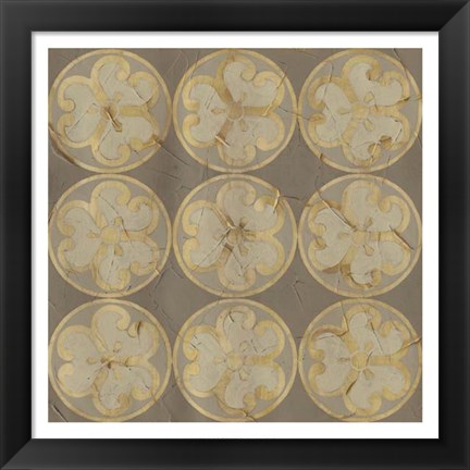 Framed Golden Trellis IX Print