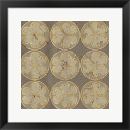 Framed Golden Trellis IX Print