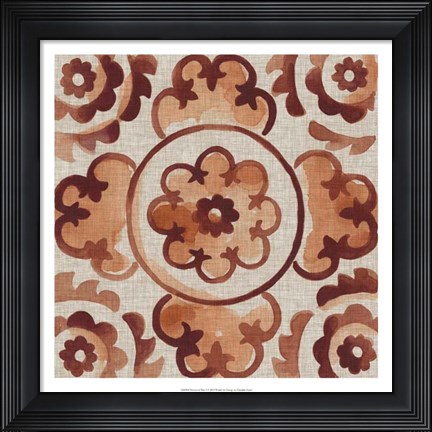 Framed Elemental Tiles I Print