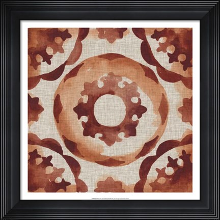 Framed Elemental Tiles III Print