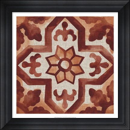 Framed Elemental Tiles V Print