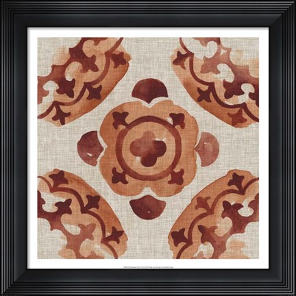 Framed Elemental Tiles VI Print