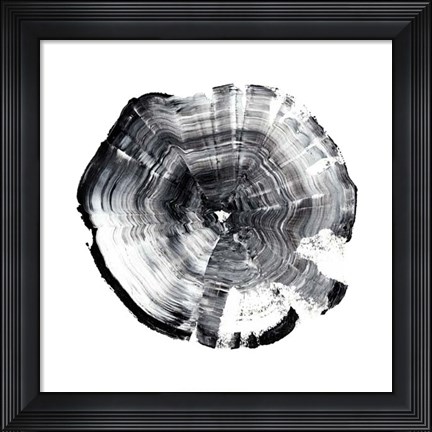 Framed Tree Ring Abstract I Print