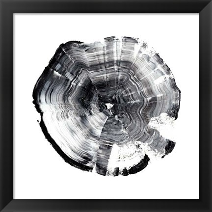 Framed Tree Ring Abstract I Print
