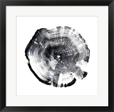 Framed Tree Ring Abstract I Print