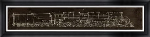 Framed Locomotive Schematic Print
