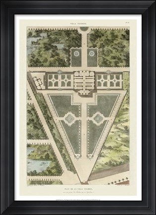 Framed Plan De La Villa Negroni Print