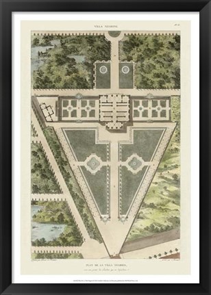 Framed Plan De La Villa Negroni Print