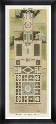 Framed Plan De La Villa Lanti Print