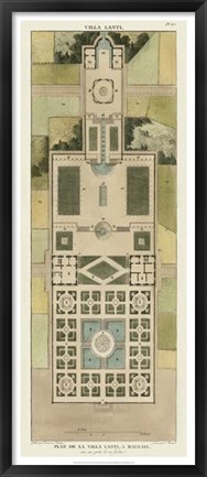 Framed Plan De La Villa Lanti Print