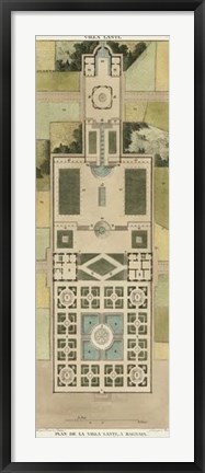 Framed Plan De La Villa Lanti Print