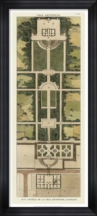 Framed Plan De La Villa Giustiniani Print