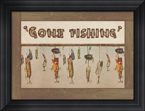 Framed Gone Fishing Print