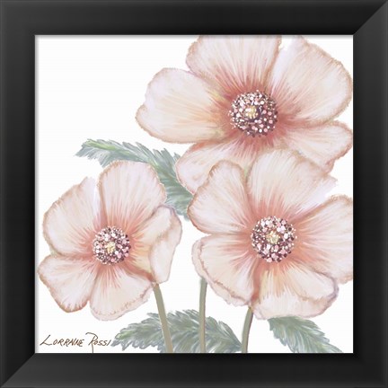 Framed Pink Poppies 1 Print