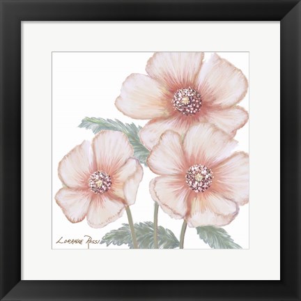 Framed Pink Poppies 1 Print