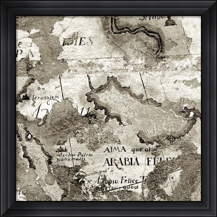 Framed La Mappa II Print