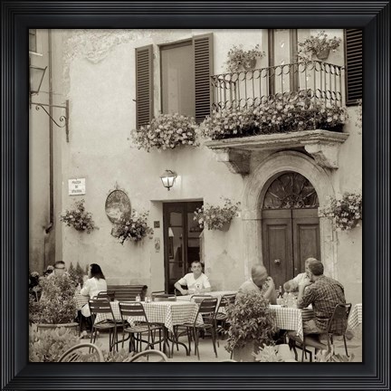 Framed Tuscany Caffe VI Print