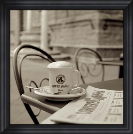 Framed Tuscany Caffe VI Print