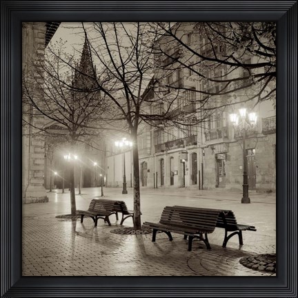 Framed Oveido Cathedral Bancs II Print