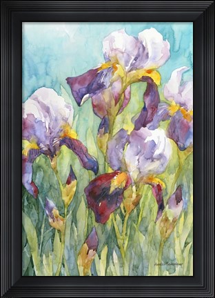 Framed Iris Blue Skies Print
