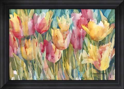 Framed Pastel Tulips Print