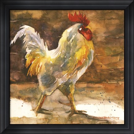 Framed Rooster Barn Print