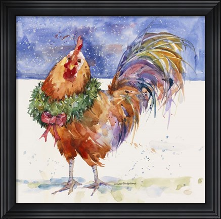 Framed Christmas Crower Print