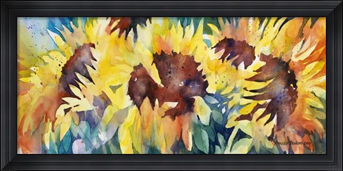 Framed Row Of Sun Print
