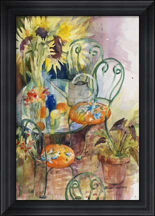 Framed Courtyard Colors Print