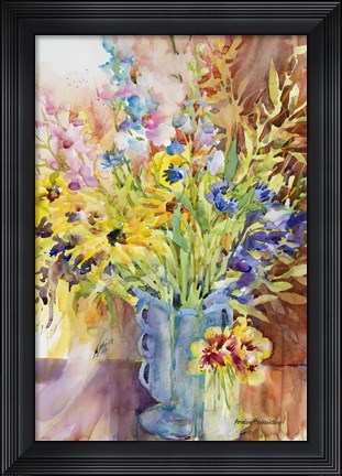 Framed Blue Vase Print