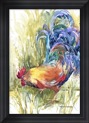 Framed Fountain Of Feathers Print